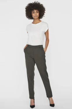 Vero Moda Pantalón largo recto Gris oscuro Outlet