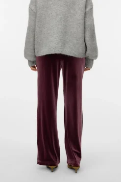 Vero Moda Pantalón largo terciopelo Morado Online