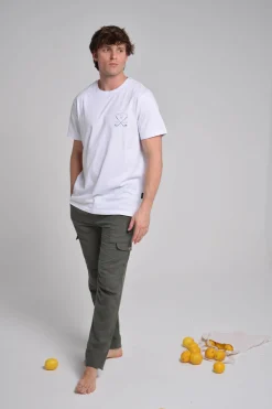 Cloking Pantalón Lino Cargo Verde Clearance