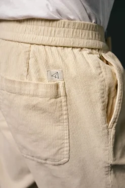 OOTO Pantalón pana con gomas Beige Discount