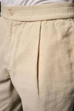 OOTO Pantalón pana con gomas Beige Discount