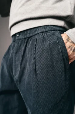 OOTO Pantalón pana con gomas Azul oscuro Best