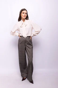 Object Pantalón pernera ancha Marr&oacute;n