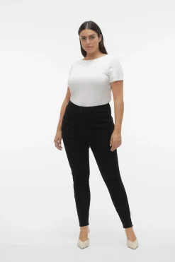 Vero Moda Curve Pantalón pitillo talla grande Negro Clearance