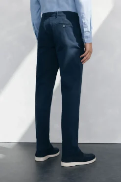Pedro del Hierro Pantalón premium chino regular fit Azul Clearance