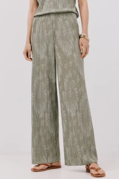 Cortefiel Pantalón punto jacquard Kaki Hot