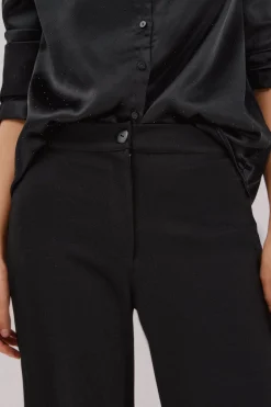 Cortefiel Pantalón punto roma espiga Negro New