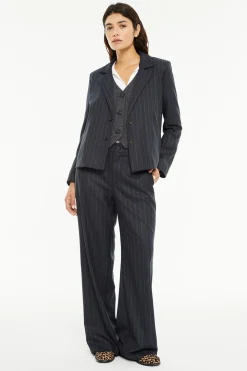 System Action Pantalón raya diplomática azul Hot