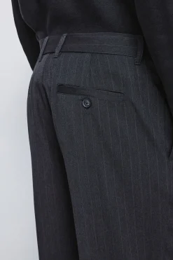 Springfield Pantalón rayas straight fit gris Discount
