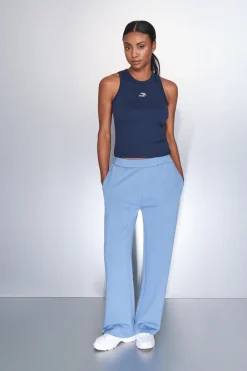 Dash and Stars Pantalón recto ancho medio azul Hot