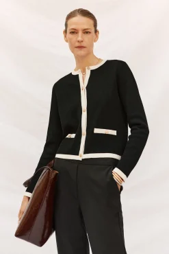 Cortefiel Pantalón recto con goma en la espalda Negro