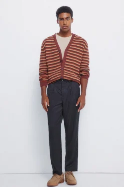 Springfield Pantalón recto pliegues wide straight fit gris Best