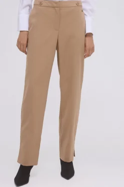 Pedro del Hierro Pantalón recto trabilla Beige Discount