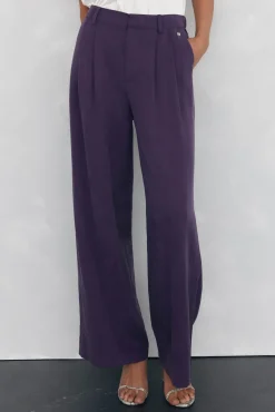 Pedro del Hierro Pantalón recto traje Morado