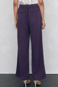 Pedro del Hierro Pantalón recto traje Morado
