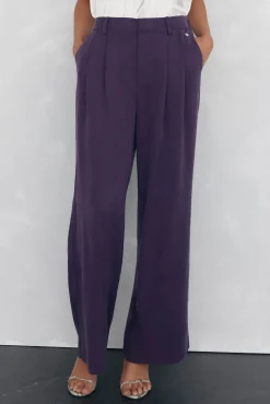 Pedro del Hierro Pantalón recto traje Morado