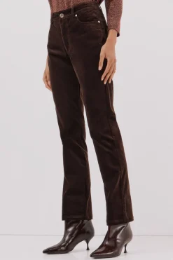 Cortefiel Pantalón sensational velvet Marr&oacute;n oscuro Best