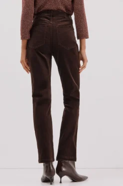 Cortefiel Pantalón sensational velvet Marr&oacute;n oscuro Best