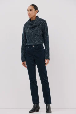 Cortefiel Pantalón sensational velvet Azul marino