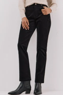 Cortefiel Pantalón sensational velvet Negro Outlet