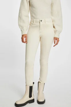 Morgan Pantalón slim talle estándar Marfil