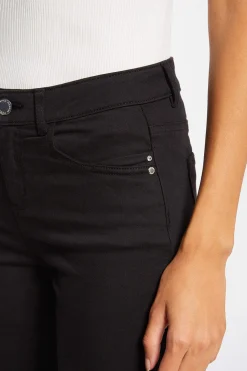 Morgan Pantalón slim talle estándar Negro Clearance