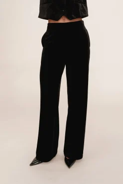 Grace & Mila Pantalón terciopelo Negro Outlet