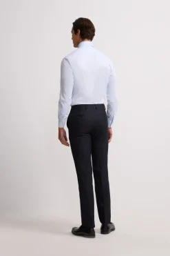 Silbon Pantalón traje clasico espiga Azul marino Sale