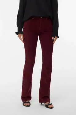 Vero Moda Pantalón vaquero acampanado Rojo