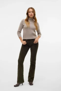 Vero Moda Pantalón vaquero acampanado Verde oscuro Hot