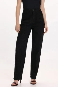 Vila Pantalón vaquero animal print Negro New