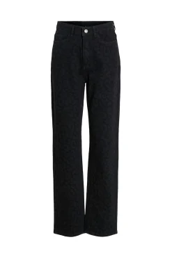 Vila Pantalón vaquero animal print Negro New
