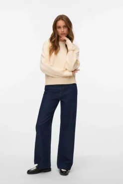 Vero Moda Pantalón vaquero detalle cadena Azul marino Online