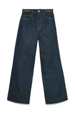 Vero Moda Pantalón vaquero detalle cadena Azul marino Discount