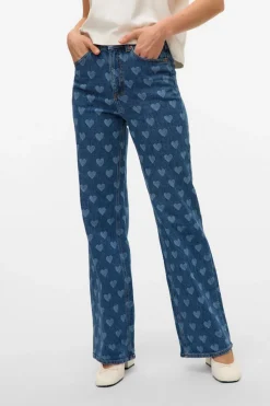 Vero Moda Pantalón vaquero estampado Azul