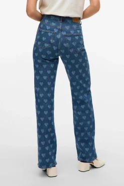 Vero Moda Pantalón vaquero estampado Azul