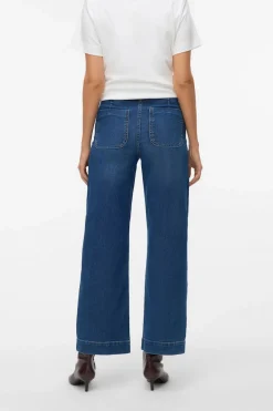 Vero Moda Pantalón vaquero pata ancha Azul marino Online
