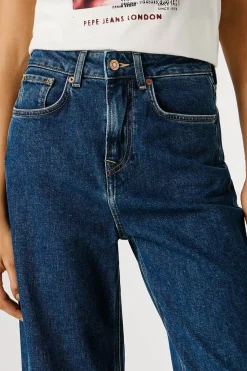 Pepe Jeans Pantalón vaquero recto tiro ultra alto azul Sale