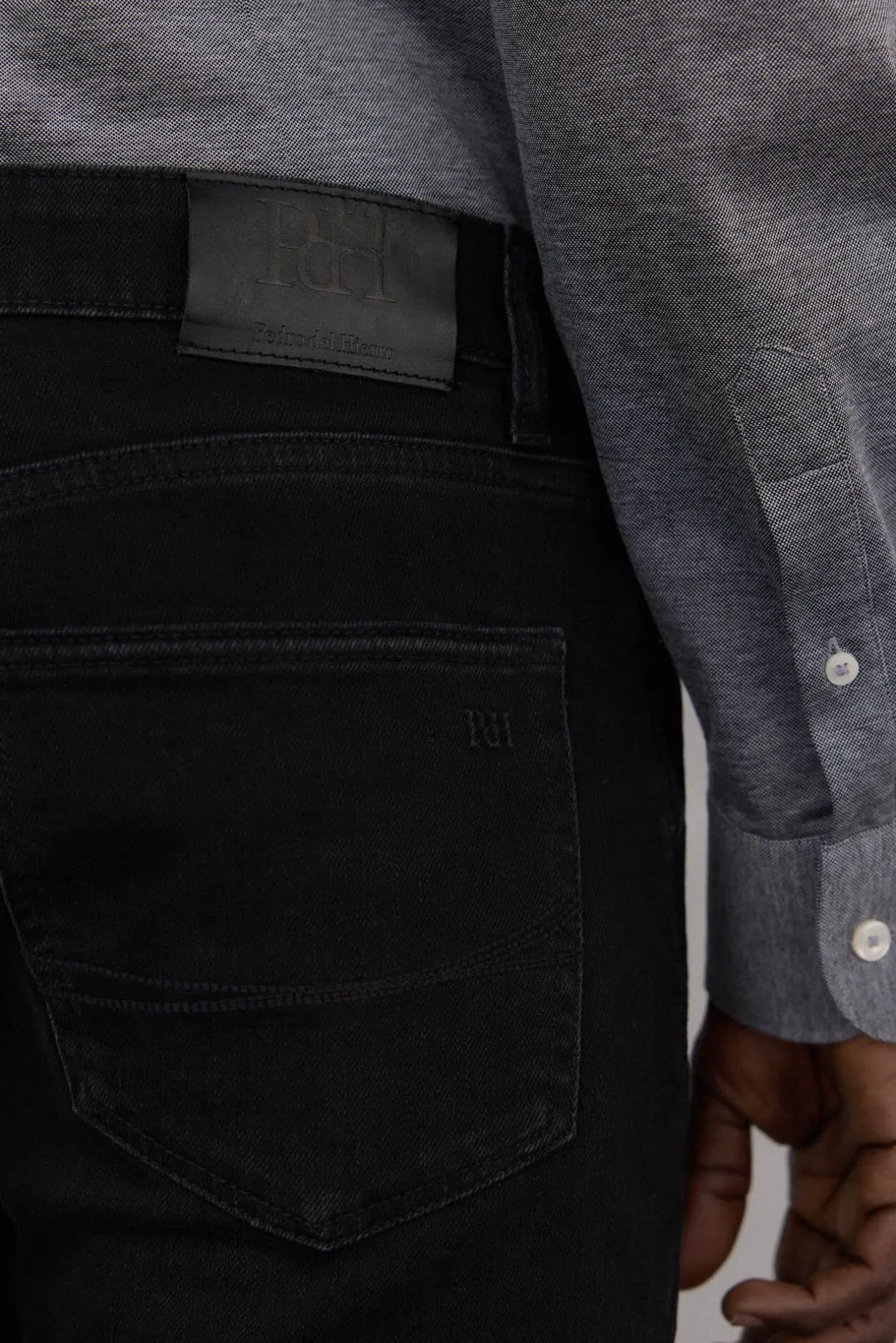 Pedro del Hierro Pantalón vaquero slim fit Negro New