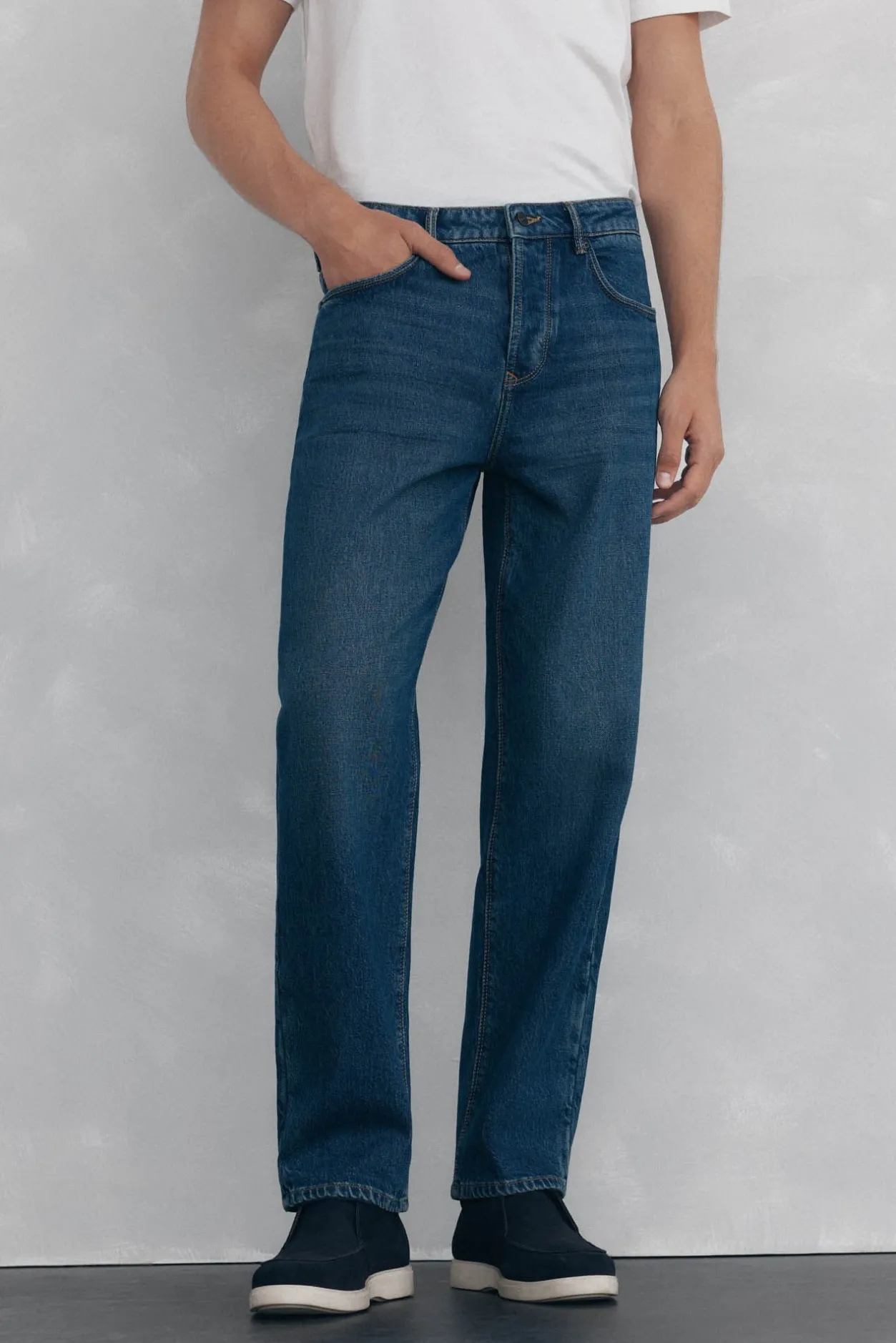 Pedro del Hierro Pantalón vaquero straight fit Azul New