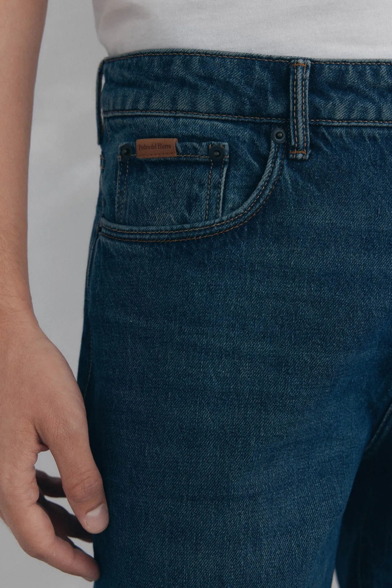 Pedro del Hierro Pantalón vaquero straight fit Azul New