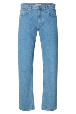 Selected Pantalón vaquero Straight Fit Azul Discount