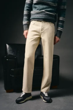 OOTO Pantalón vaquero straight fit Beige