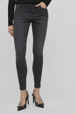 Vila Pantalón vaquero Skinny fit Gris