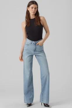 Vero Moda Pantalón vaquero wide Azul Hot