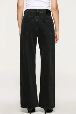 Selected Pantalón vaquero Wide Leg. Negro Clearance