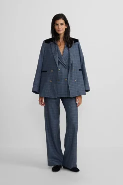 Silbon Pantalón vestir cuadros Azul oscuro New