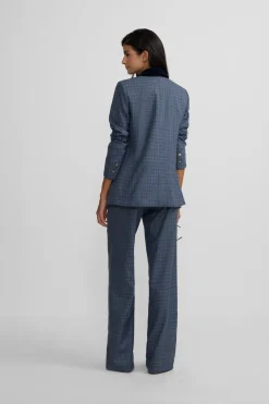 Silbon Pantalón vestir cuadros Azul oscuro New