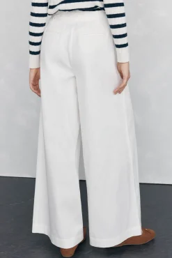 Pedro del Hierro Pantalón wide leg Blanco New