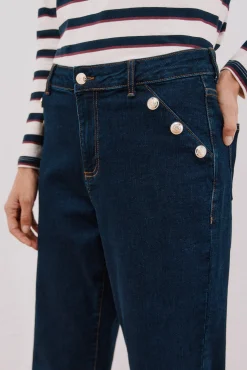 Cortefiel Pantalones buttons Azul Clearance